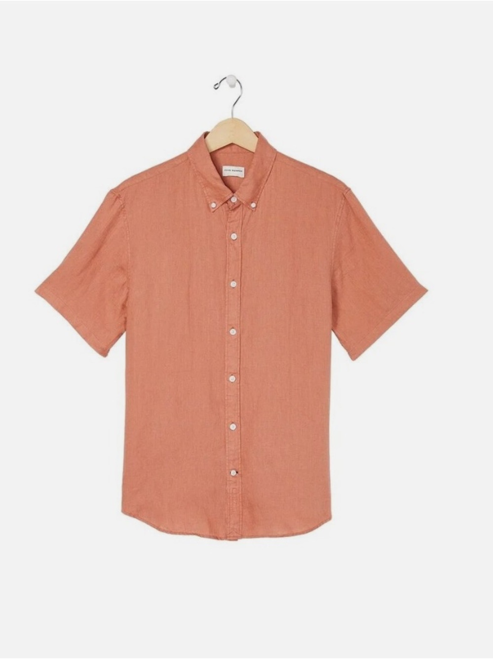Club Monaco CORK Men's Short Sleeve Linen Shirt, US Small